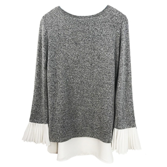 Design Lab By Lord & Taylor Layered Blouse Sweater - Picture 2 of 3